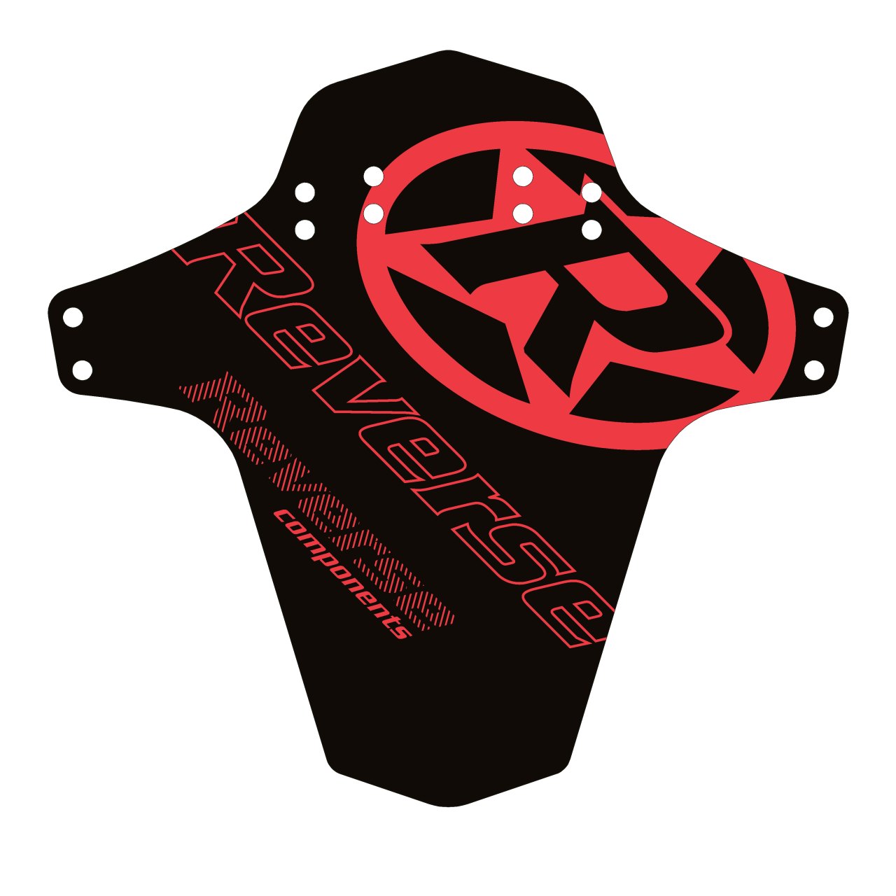 Reverse Mudfender Reverse Logo Schutzblech schwarz/rot