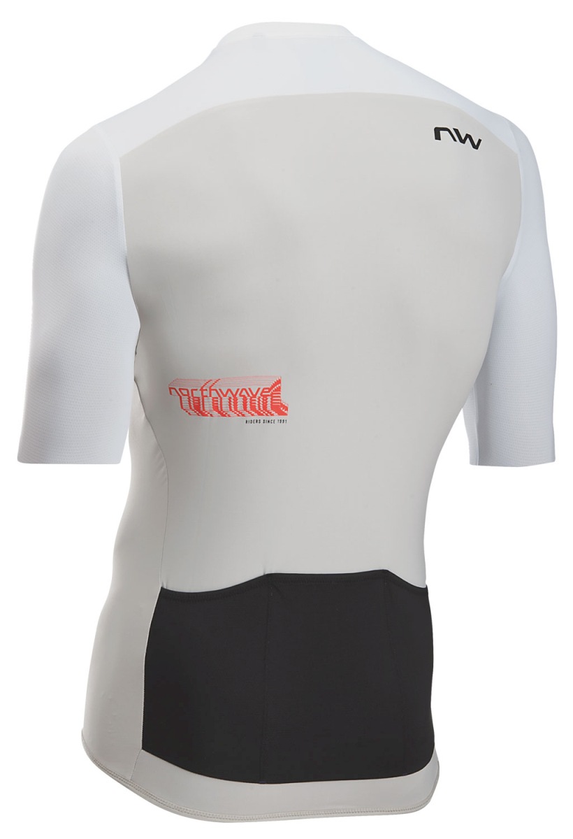 Northwave Essence Evo Fahrrad Trikot kurz light grau/weiß 2025