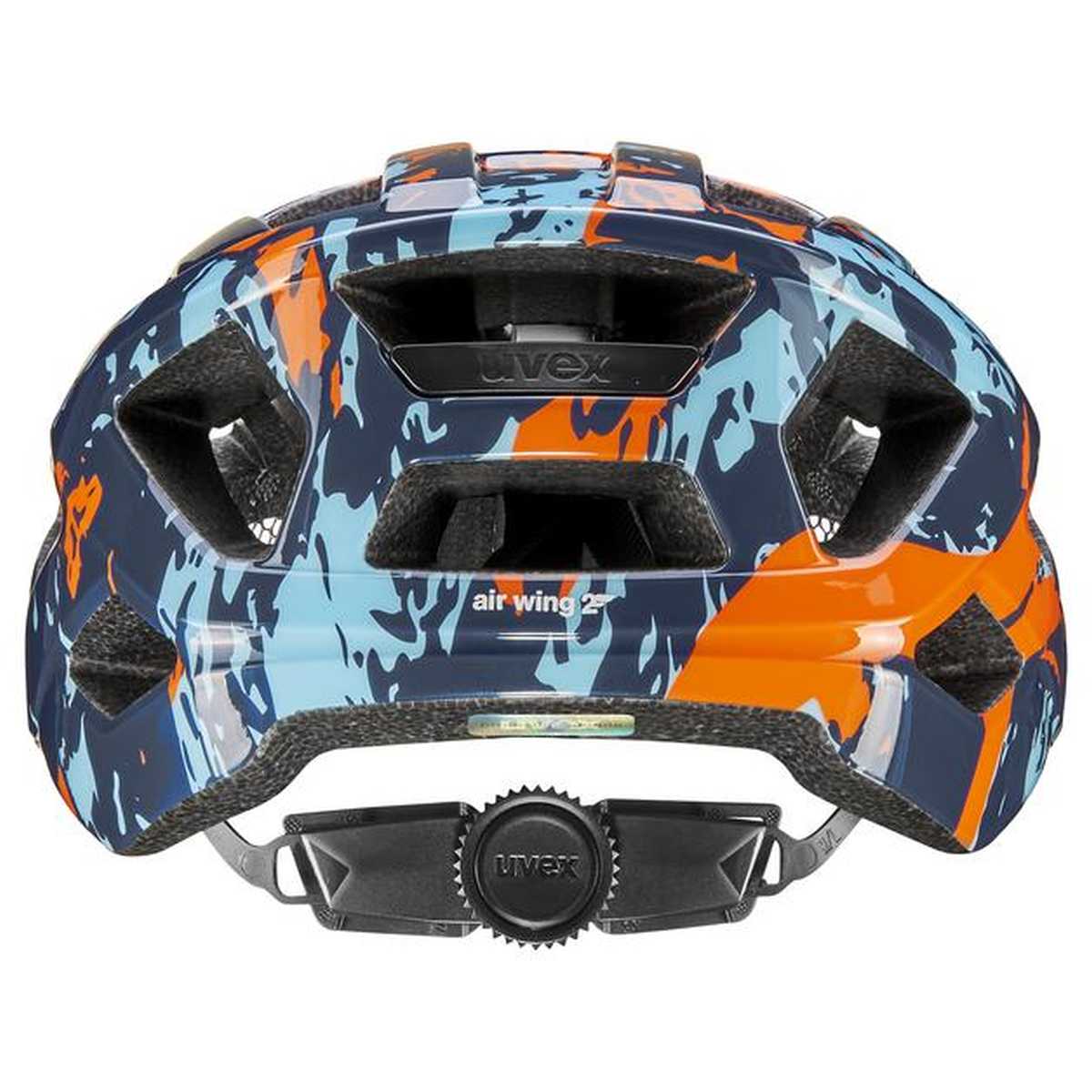 uvex Air Wing 2 Fahrrad Helm papaya orange/blau 2027