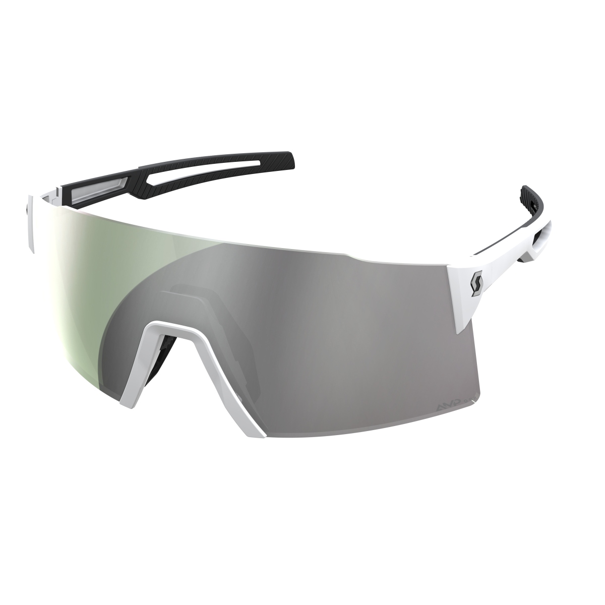 Scott Stride Compact AMP Wechselscheiben Fahrrad Brille weiß/weiß chrome