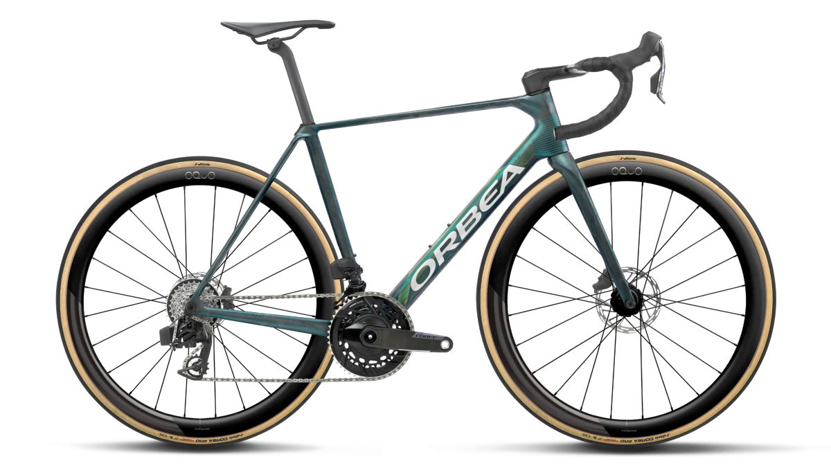 Orbea Orca M21e LTD PWR Carbon Rennrad escape green/carbon view matt 2027