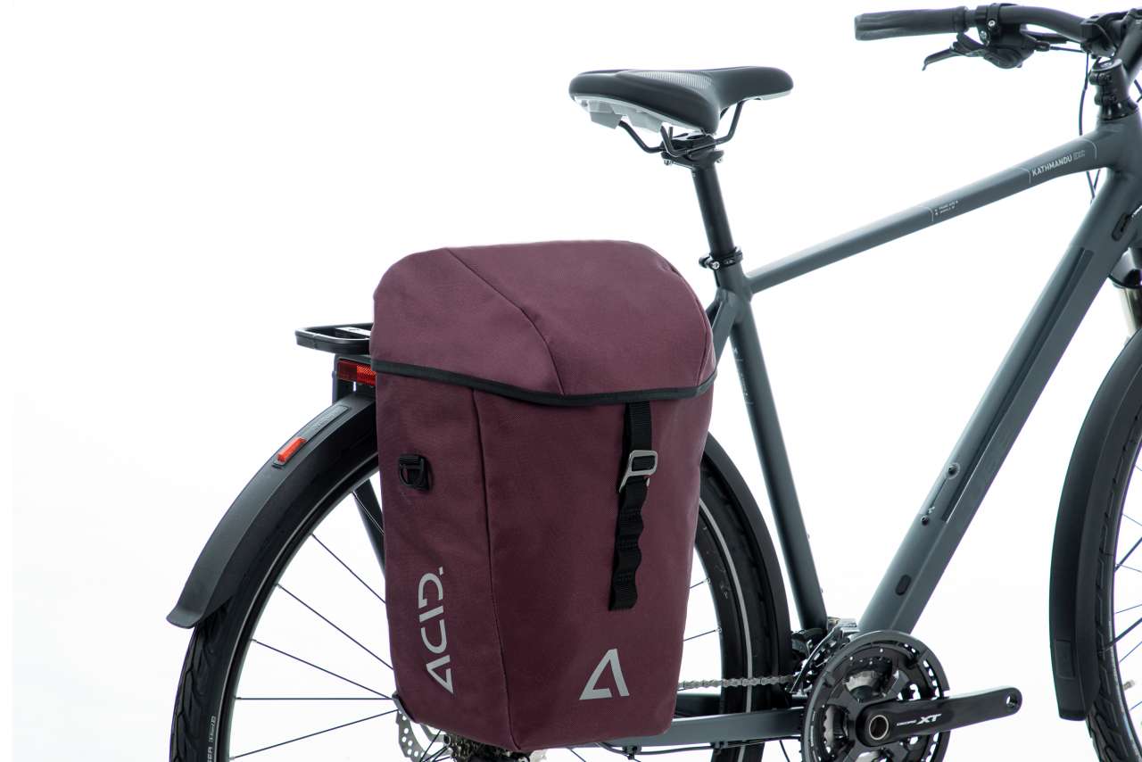 Acid City 20 SMLink Fahrrad Gepäckträger Seitentasche rot