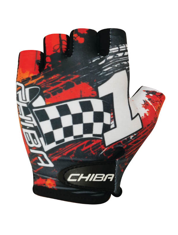 Chiba Kids Kinder Fahrrad Handschuhe kurz orange/schwarz 2027