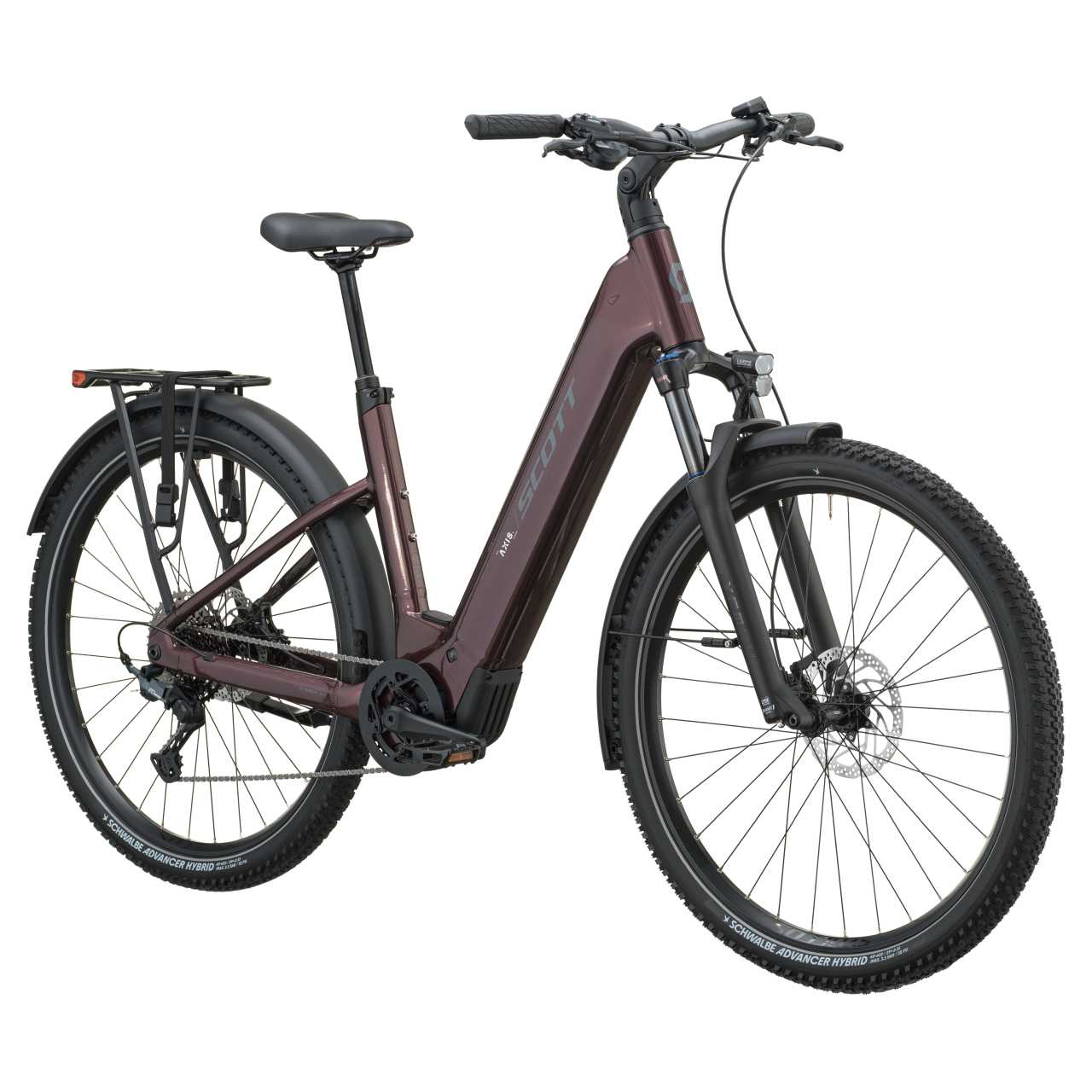 Scott Axis 10 Wave 29'' E-Bike Trekking Pedelec aubergine rot 2027