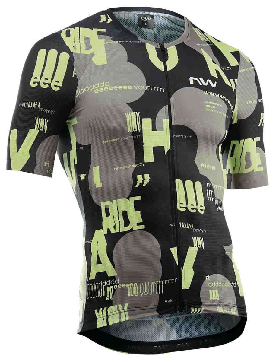 Northwave Blade Type Fahrrad Trikot kurz sandfarben/grün 2025