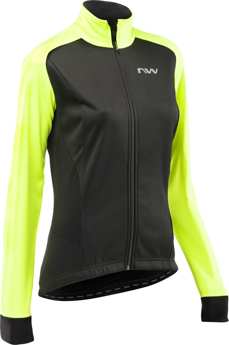 Northwave Reload Damen Fahrrad Regen/Winterjacke schwarz/gelb 2025
