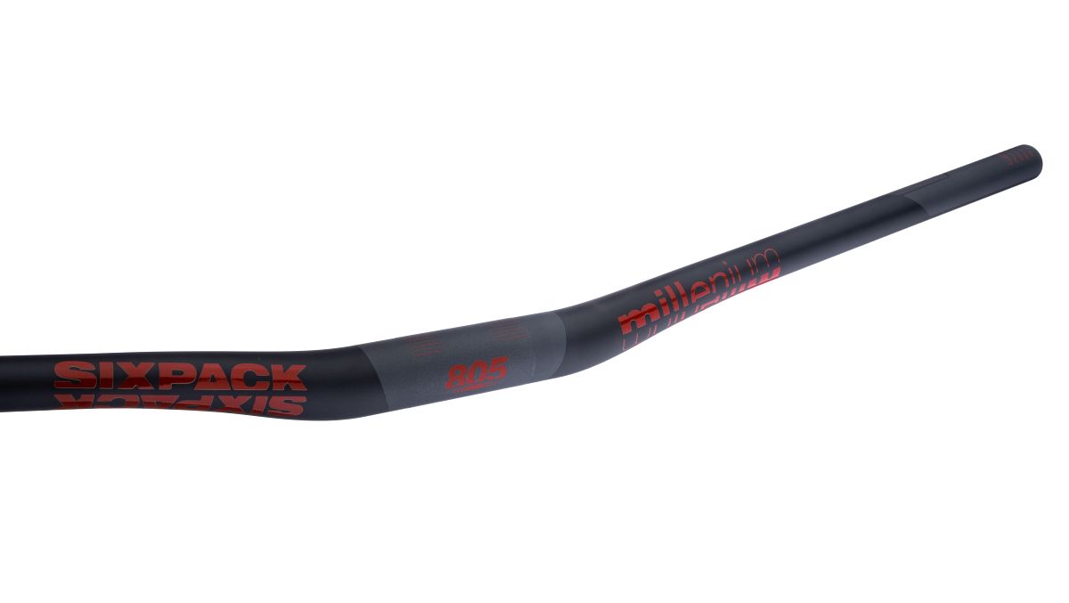 Sixpack Millenium Carbon Fahrrad Lenker 805mm x 31.8mm / 35mm schwarz/rot