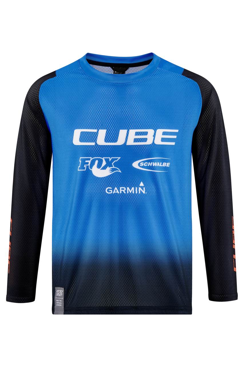 Cube Vertex Rookie X Actionteam Kinder Fahrrad Trikot lang schwarz/blau 2027
