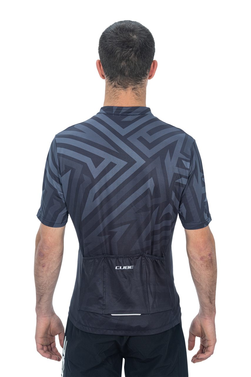 Cube ATX Cmpt Full Zip Fahrrad Trikot kurz schwarz/grau 2027