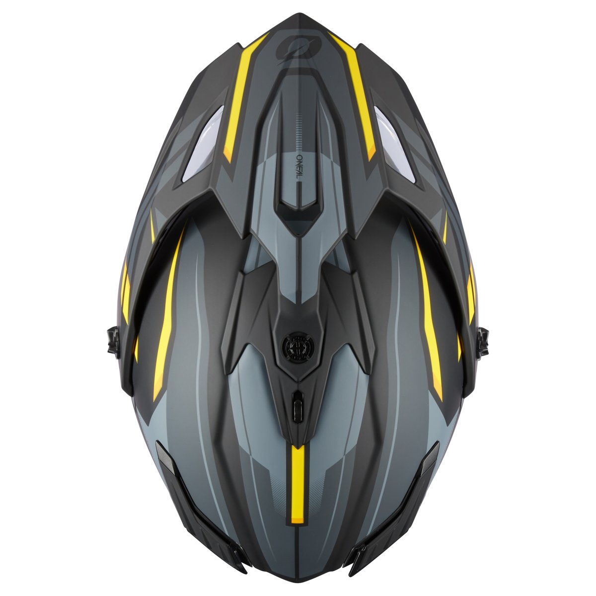 O'Neal A Series Spike Motorrad Helm schwarz/grau/gelb 2025 Oneal