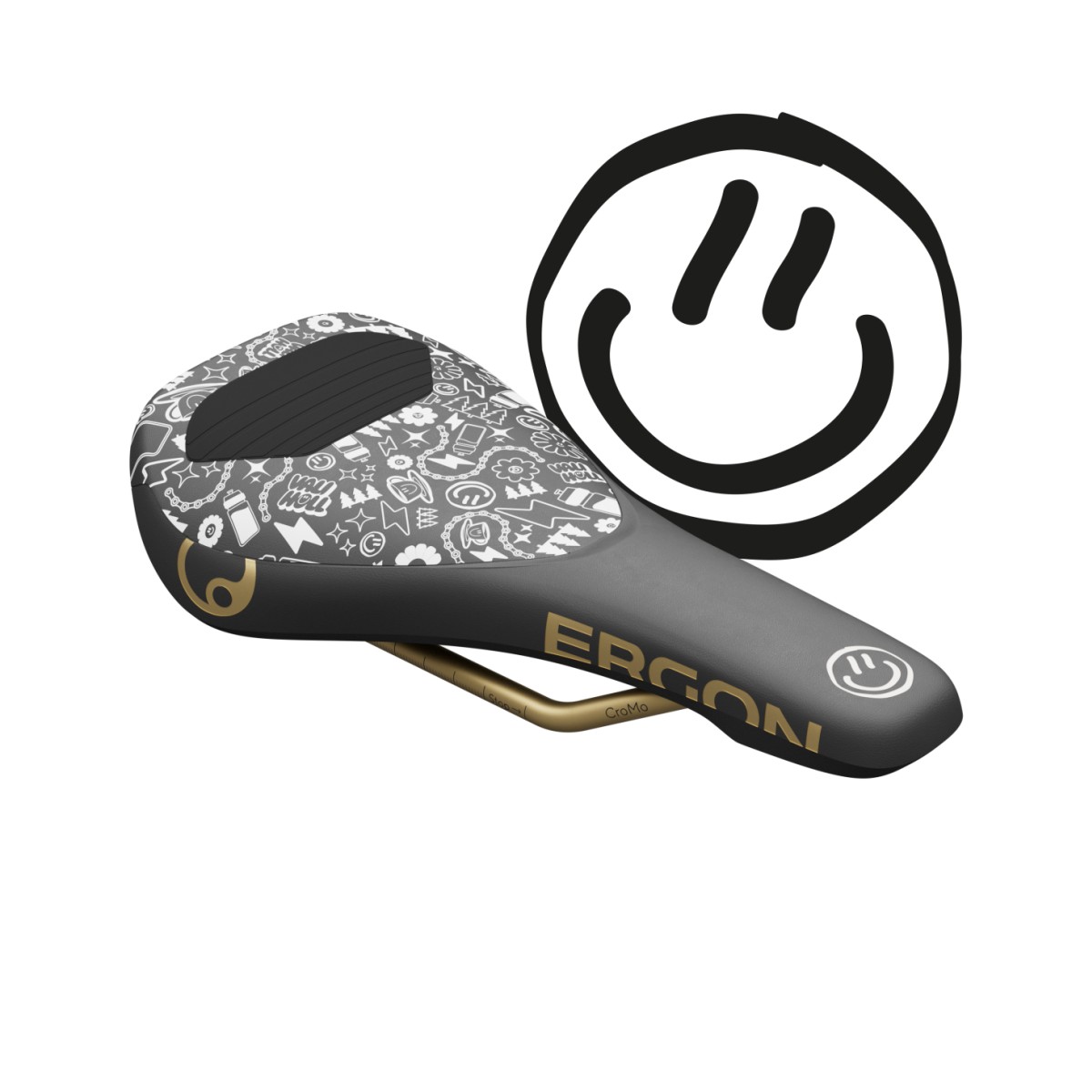 Ergon SM Downhill Comp Vali Höll Edition MTB / Gravity / Downhill Fahrradsattel schwarz