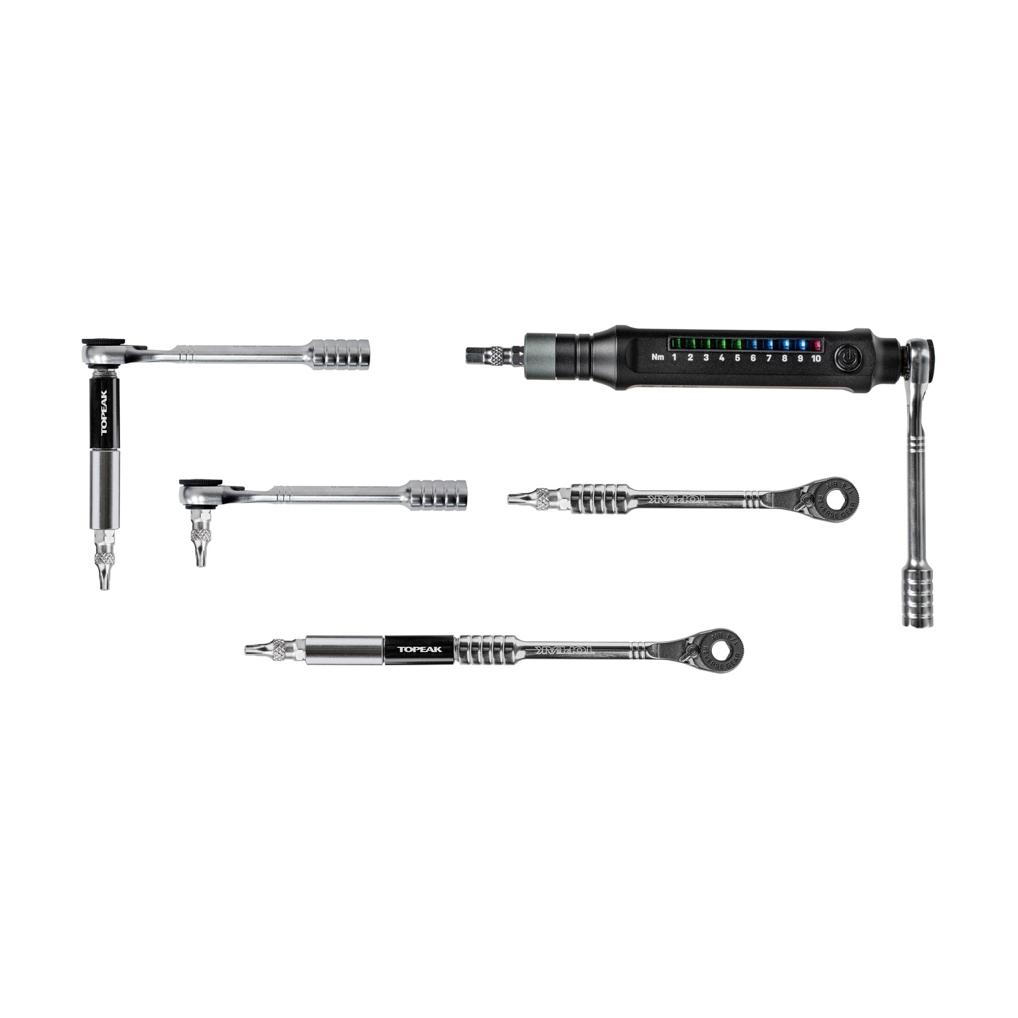 Topeak E-TorqBar 1-10 Nm Werkzeugset mit digitaler Drehmomenthülse schwarz