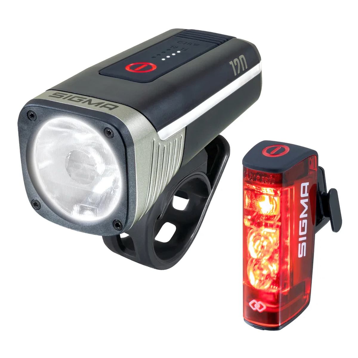 Sigma LED Aura 120 + Hiro 50 Link Akkuleuchten Set schwarz
