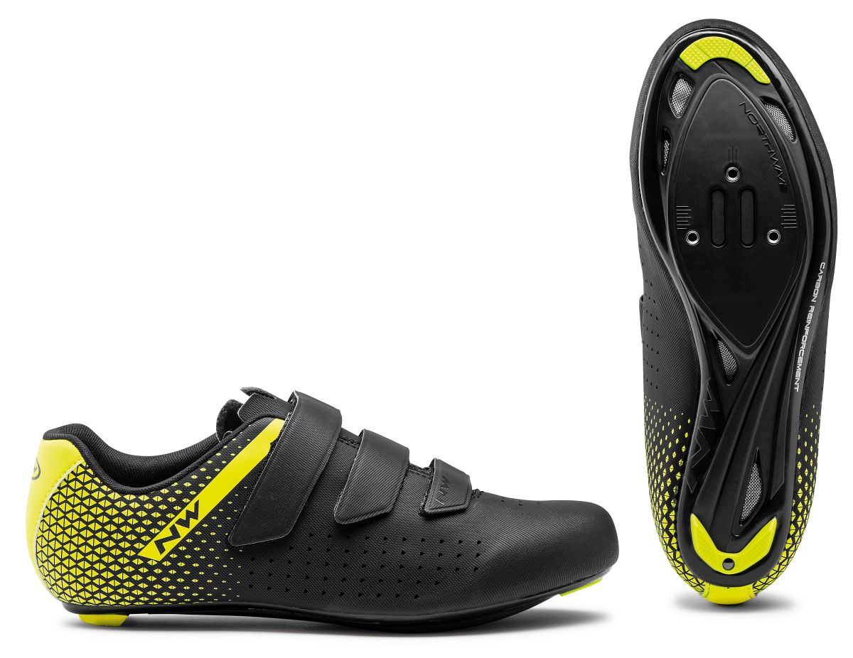 Northwave Core 2 Rennrad Fahrrad Schuhe schwarz/gelb 2025