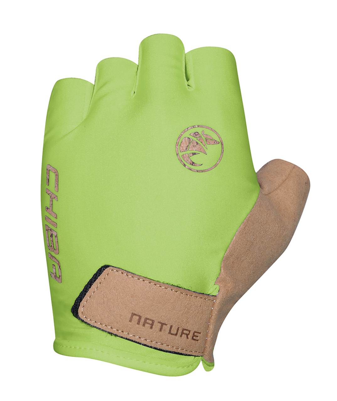 Chiba Nature Eco Fahrrad Handschuhe kurz grün 2027