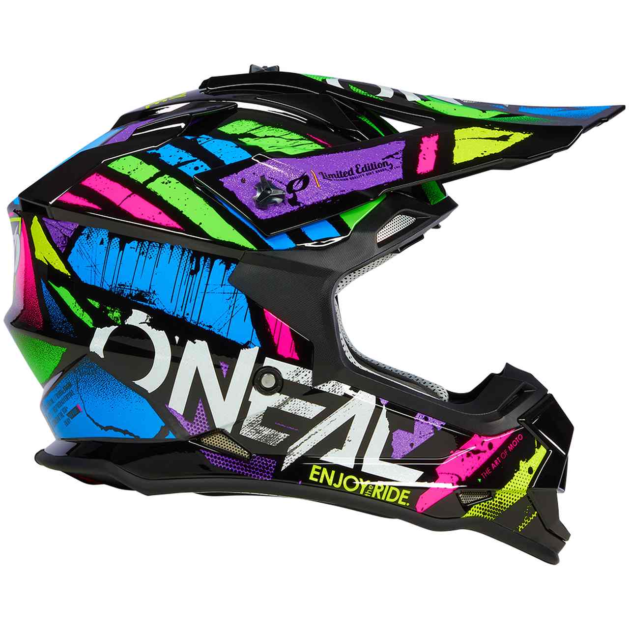 O'Neal 2 Series Glitch Motocross Enduro MTB Helm schwarz/multi 2027 Oneal
