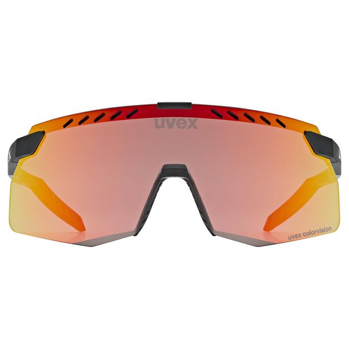 Uvex Pace Stage small CV Fahrrad / Sport Brille matt schwarz/mirror rot