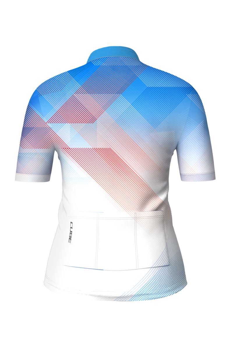 Cube Cmpt Teamline Damen Fahrrad Trikot kurz weiß 2026