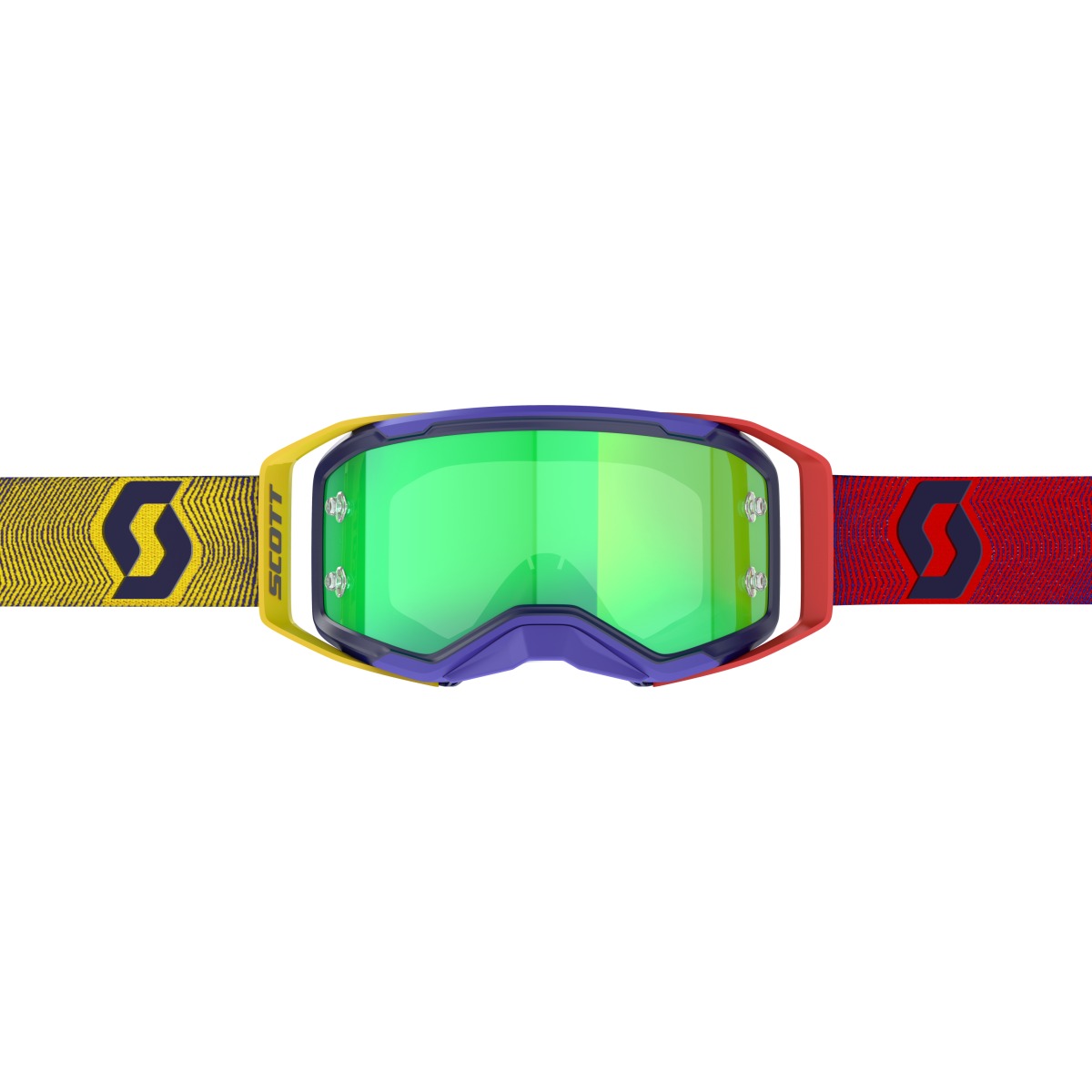 Scott Prospect 2.0 MX Goggle Cross/MTB Brille rot/gelb/grün chrom works