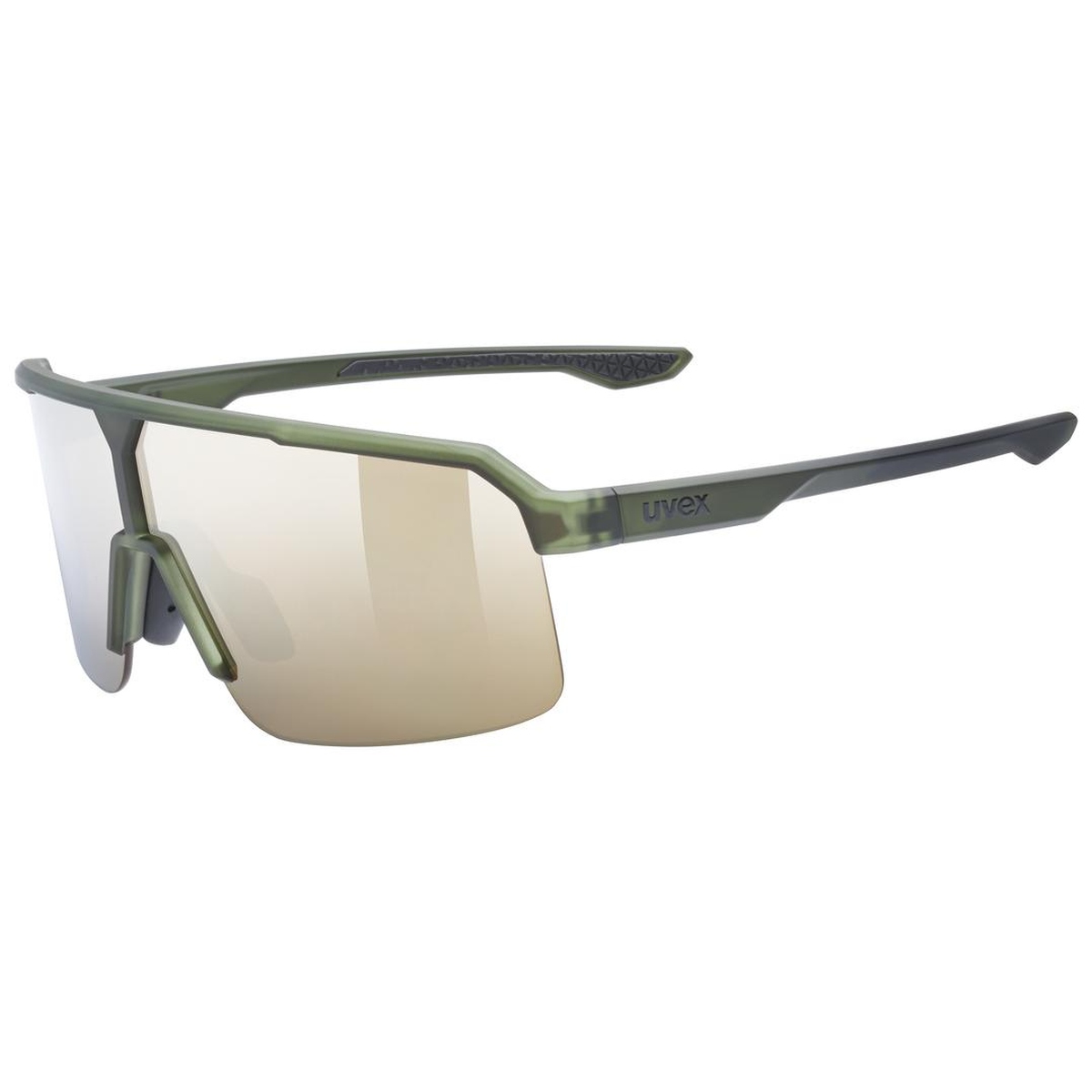 uvex Ramp Fahrrad / Sport Brille matt olive grün/mirror goldfarben 2027