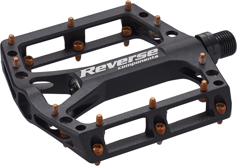 Reverse Black ONE Flat Fahrradpedale schwarz / orange