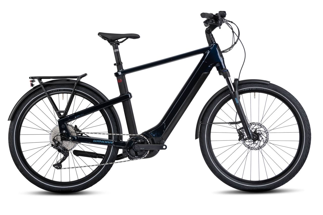 Winora Yakun 10 27.5'' Pedelec E-Bike Trekking Fahrrad blau 2023