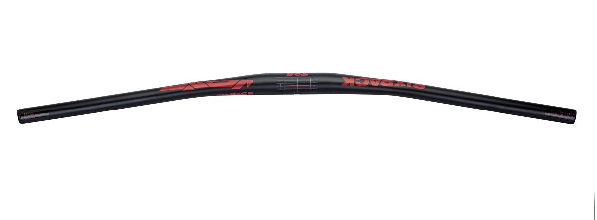 Sixpack Vertic Fahrrad Lenker 785mm x 31.8mm / 35mm schwarz/rot