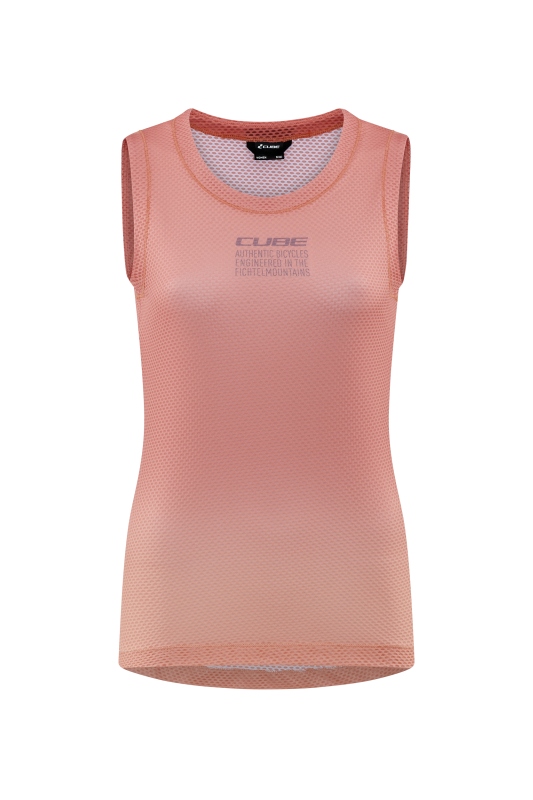 Cube Mesh Damen Fahrrad Body Shirt Unterhemd coral rot 2026