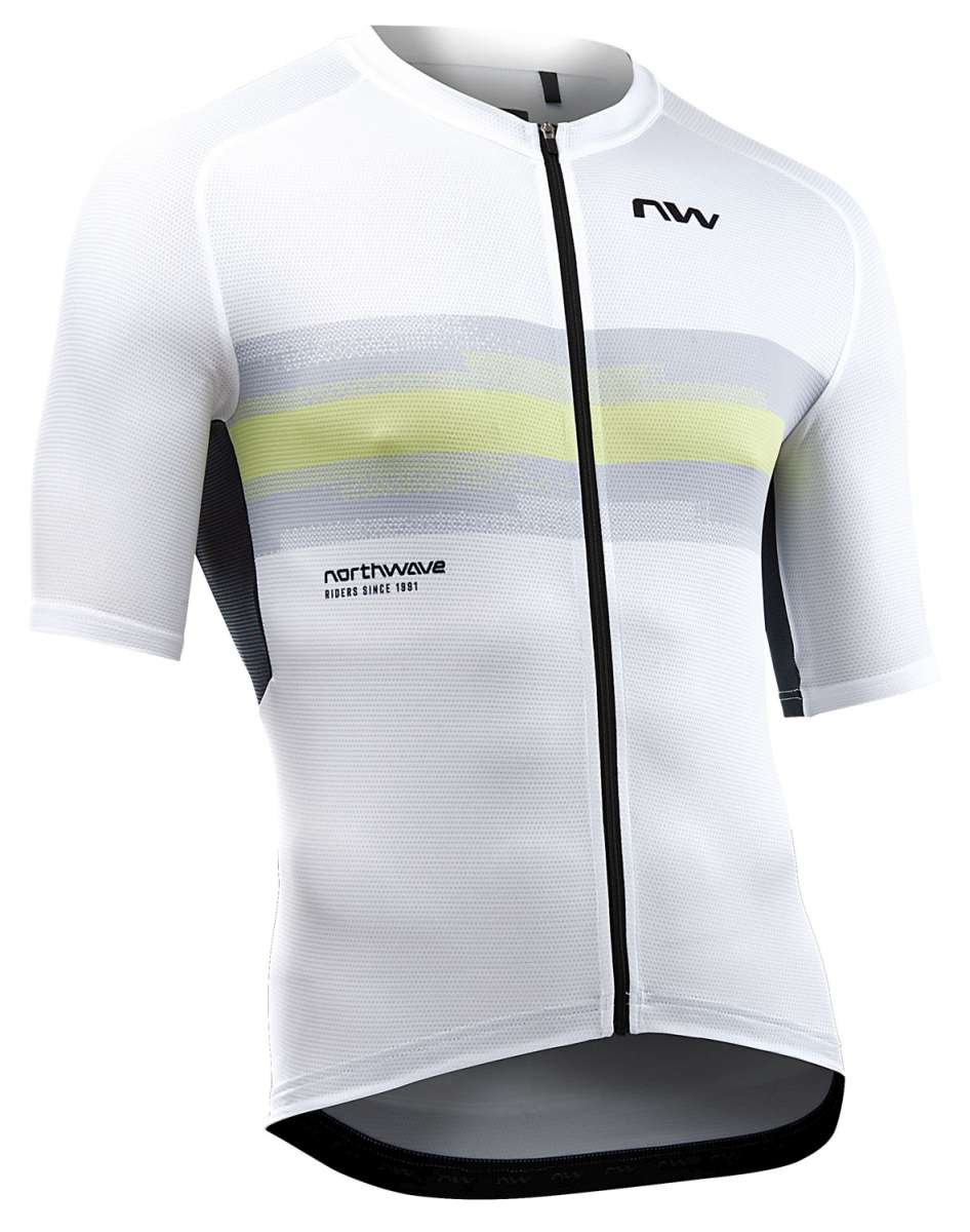 Northwave Force Evo Fahrrad Trikot kurz weiß/grün 2025