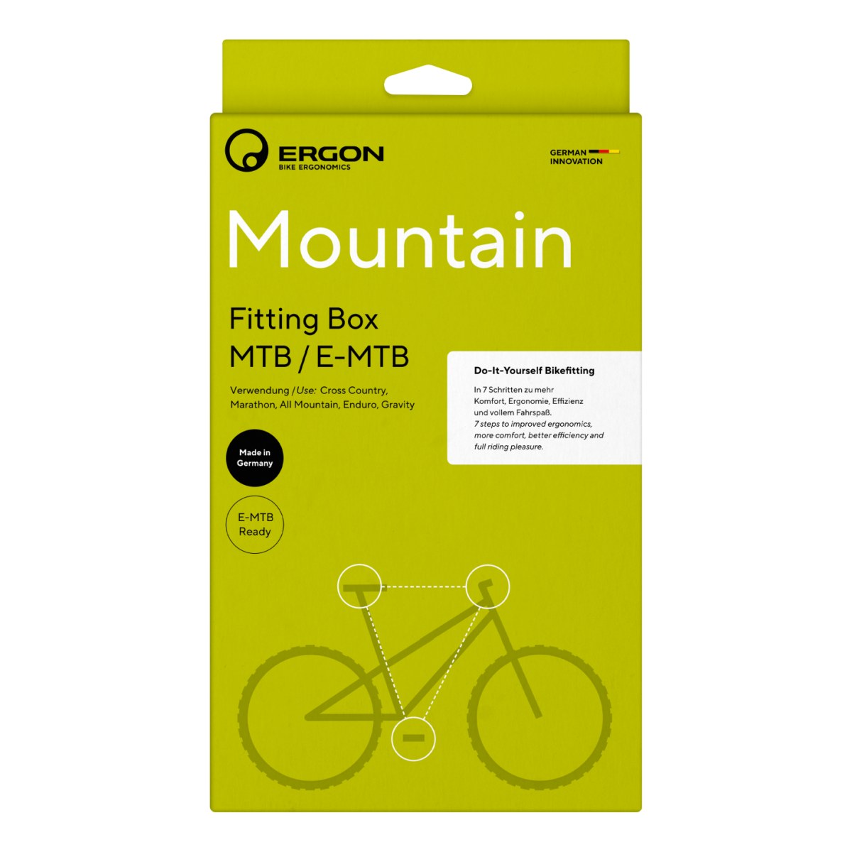Ergon Fitting Box MTB / E-MTB Einstellhilfe Fahrrad Kontaktpunkte weiß