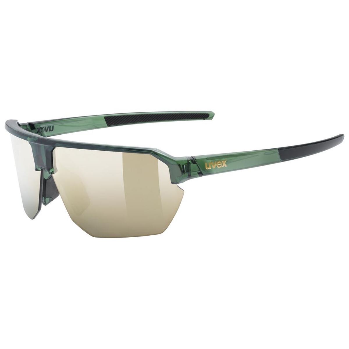 uvex Vectiv Set Fahrrad / Sport Brille matt olive grün/mirror goldfarben 2027