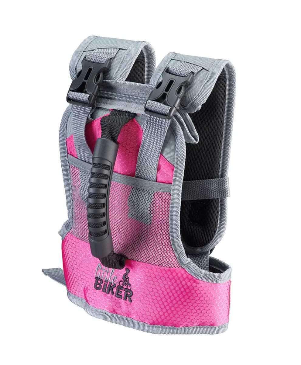 Little Biker Fahrradlernweste grau/pink