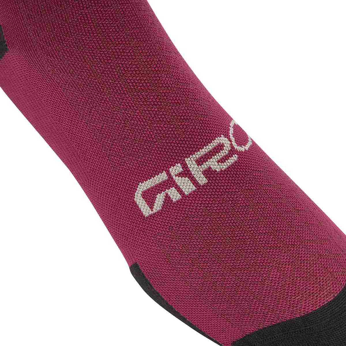 Giro HRC Team Fahrradsocken maroon rot/schwarz 2026