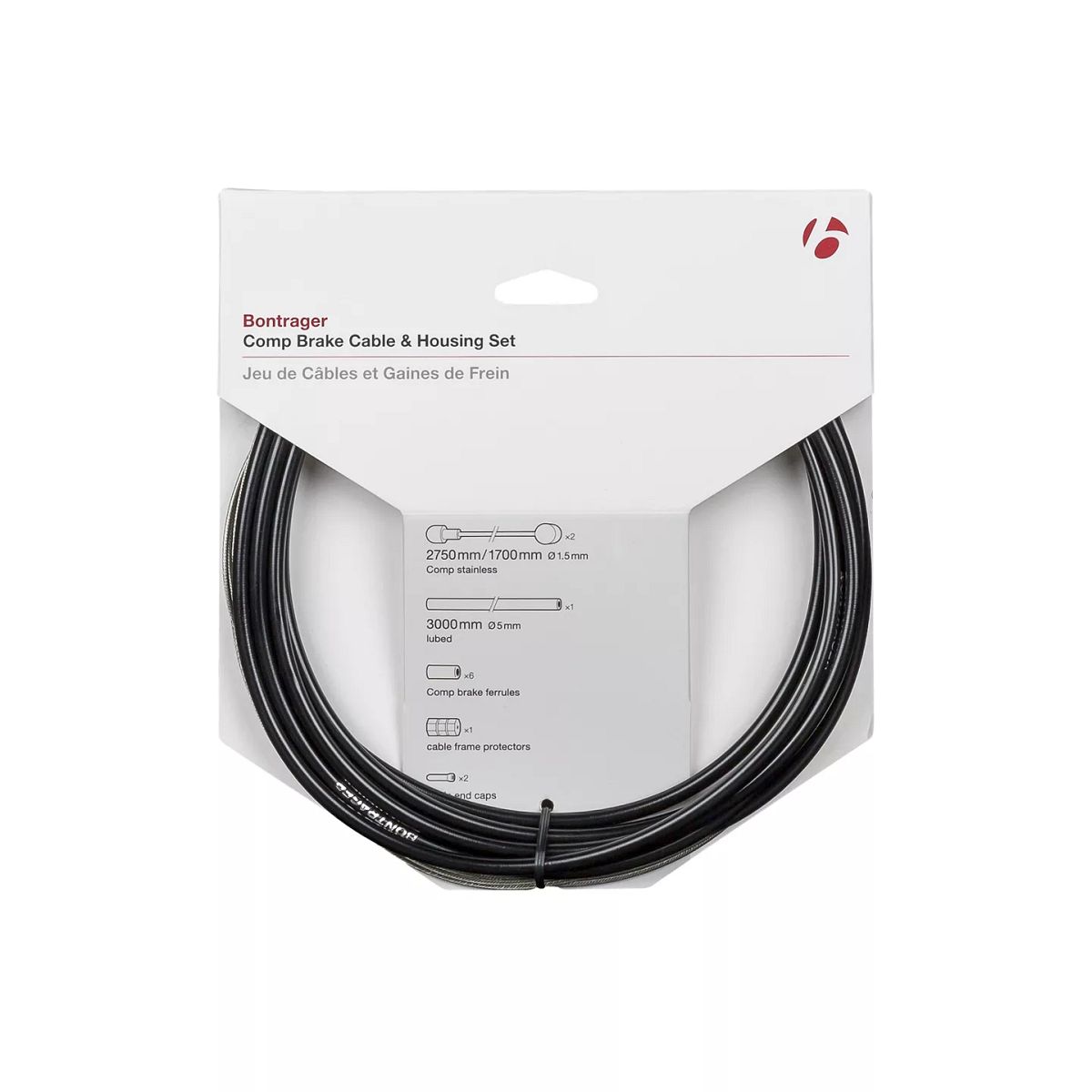 Bontrager Comp Fahrrad Bremszug/Zughüllen-Set 5 mm schwarz