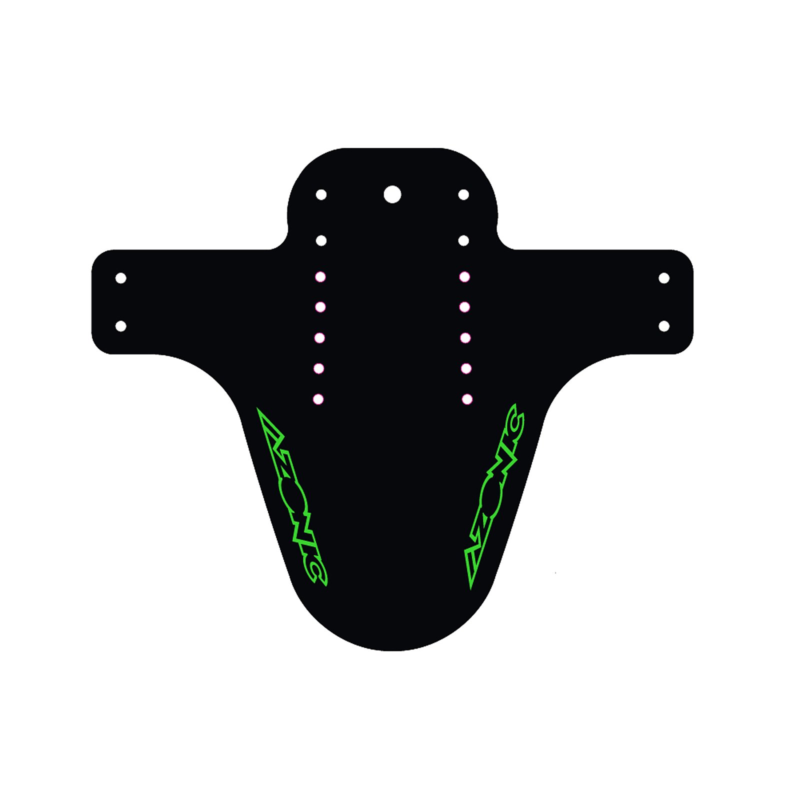 Azonic Splatter Fender Schutzblech Logo schwarz/neon grün
