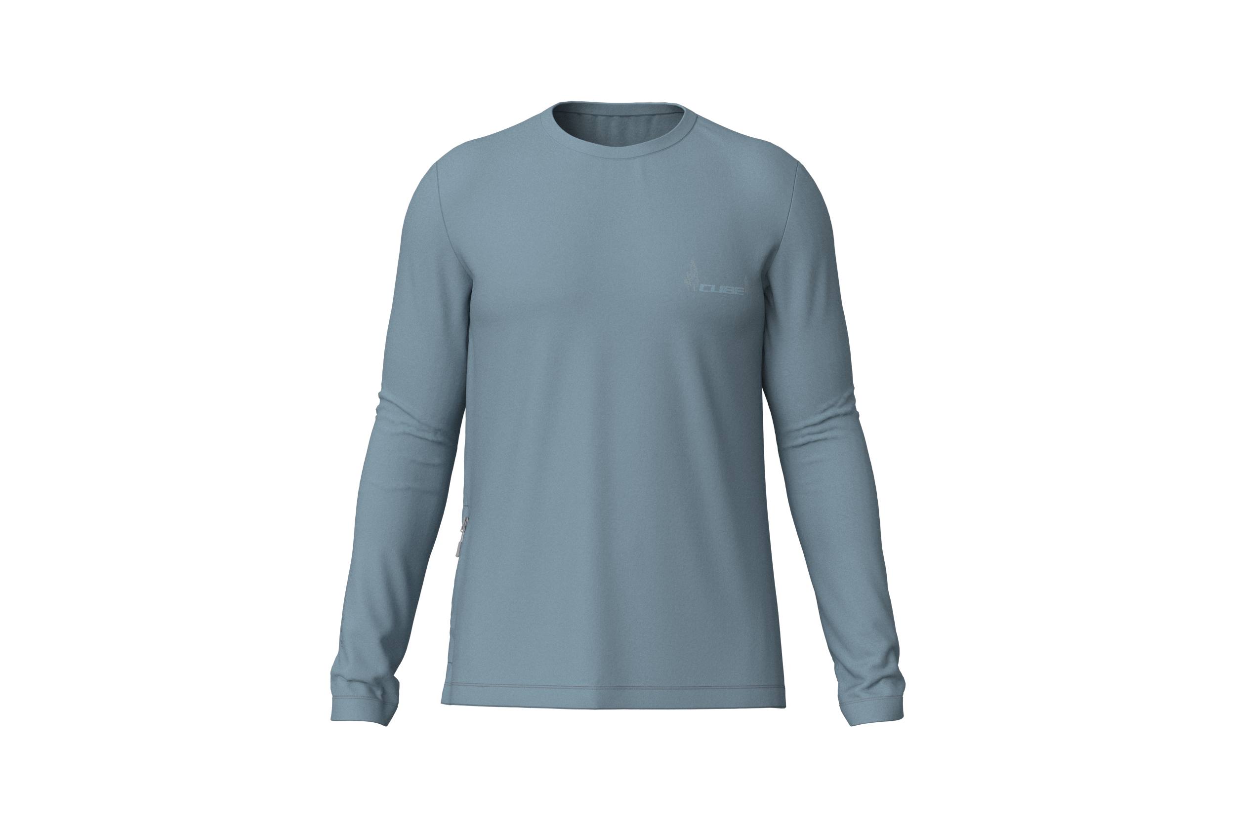 Cube Soft Touch Fahrrad Trikot lang blau 2026