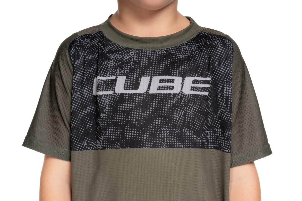 Cube Rookie TM Kinder Fahrrad Trikot kurz reed grün 2026