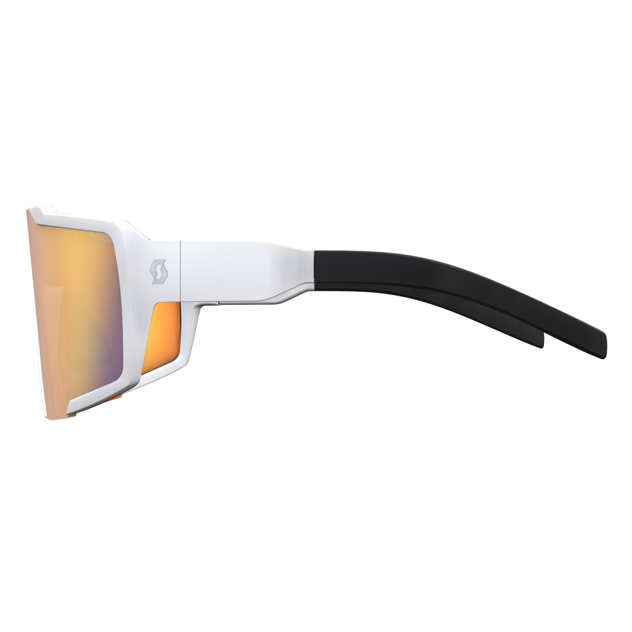 Scott Shield Compact Wechselscheiben Fahrrad Brille matt weiß/rot chrome