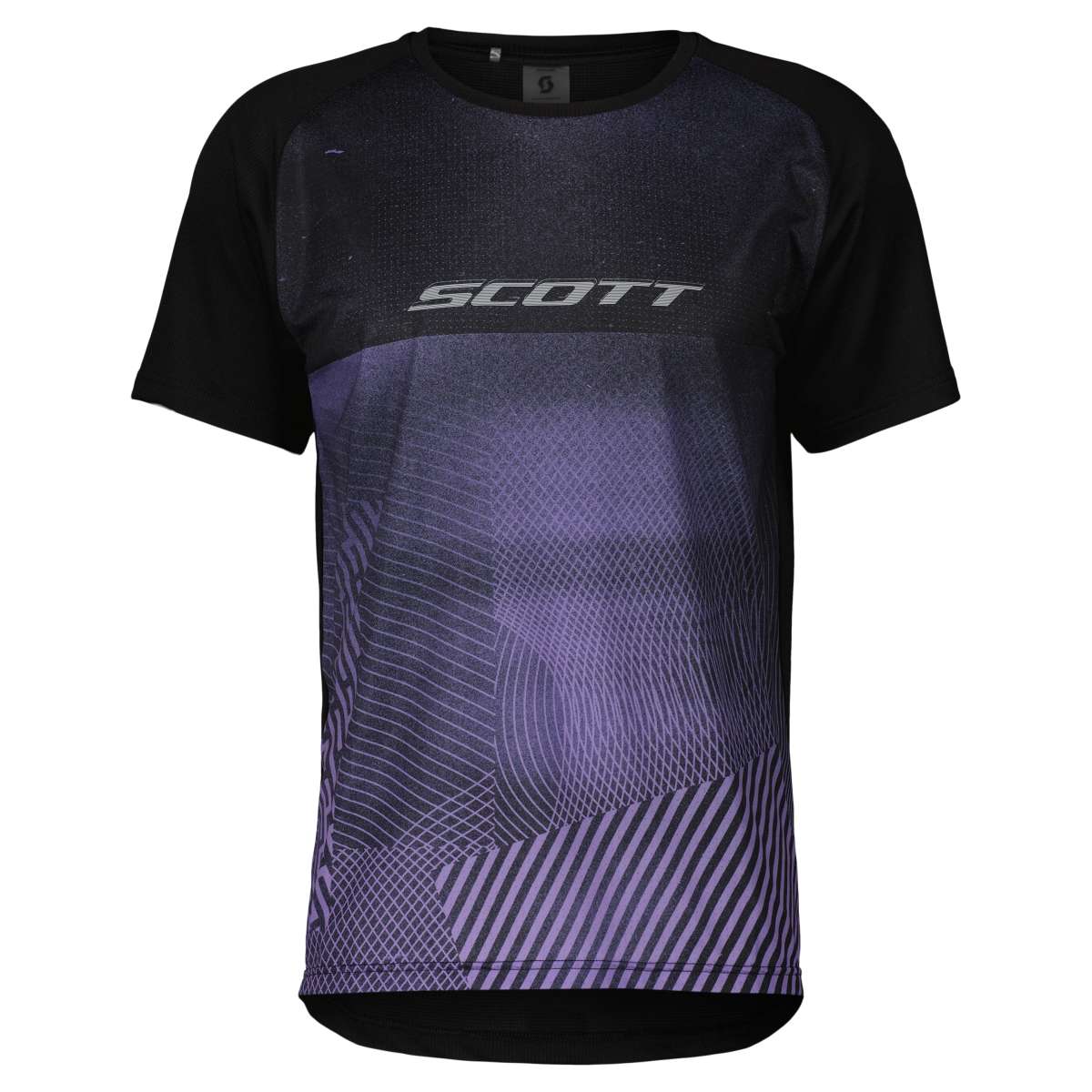 Scott Trail Tuned DH Fahrrad Trikot kurz schwarz/lila 2025