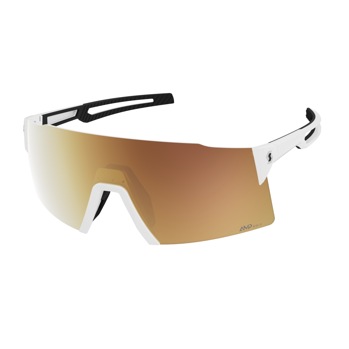 Scott Stride Compact LS AMP Wechselscheiben Fahrradbrille weiß/goldfarben chrome