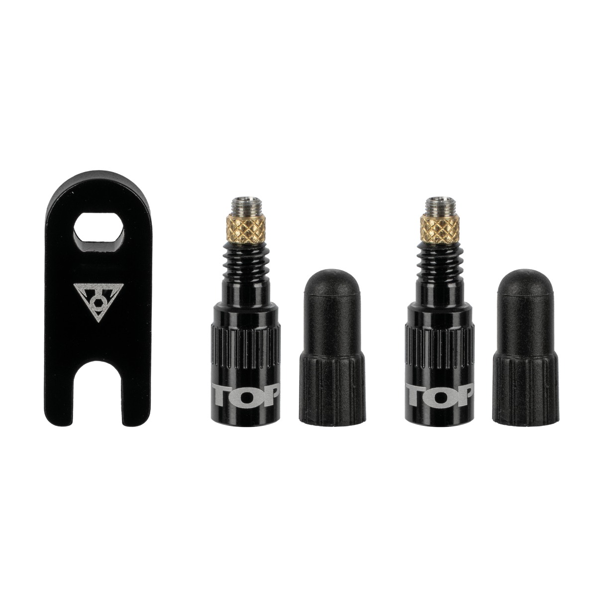 Topeak TurboFlow Valve Adapter Tubeless Ventiladapter Set schwarz