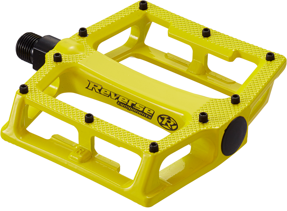Reverse Super Shape 3D Flat Fahrrad Pedal gelb