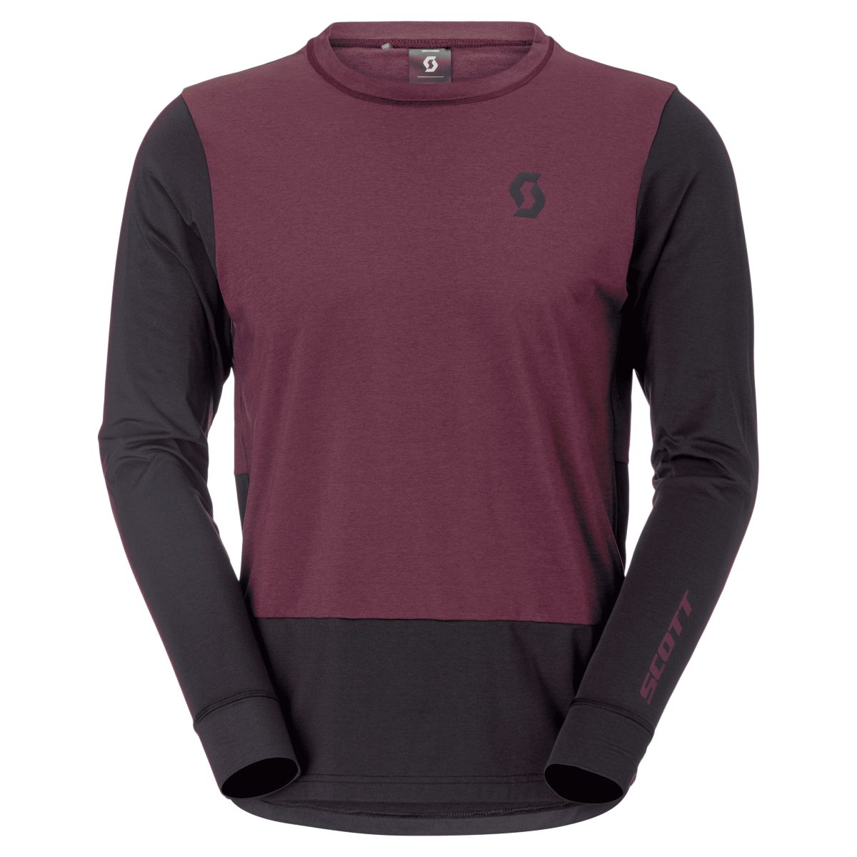 Scott Vertic Pro Mid Winter Fahrradtrikot langarm cocoa rot/schwarz 2027