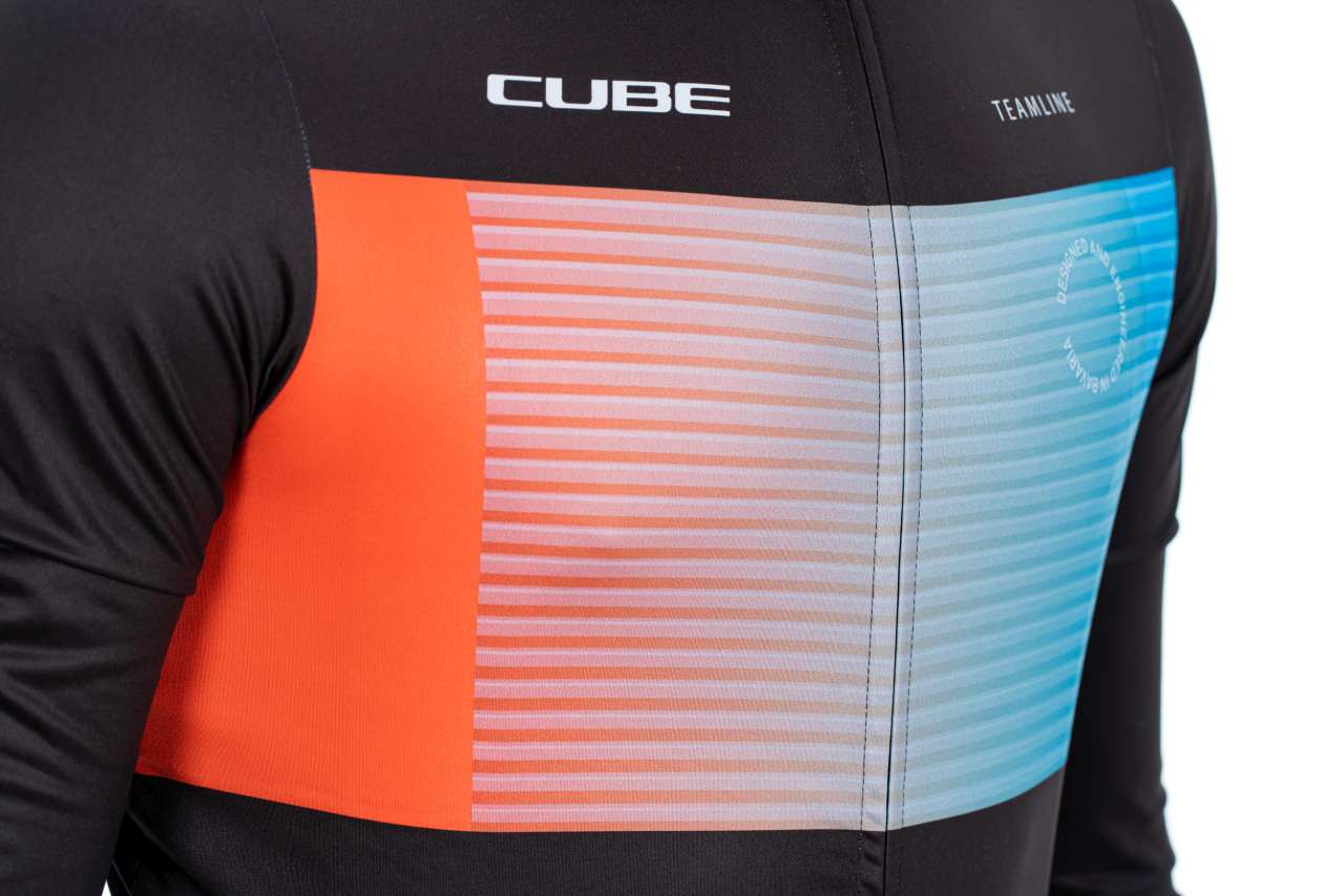 Cube Teamline Fahrrad Trikot lang schwarz/blau/rot 2027