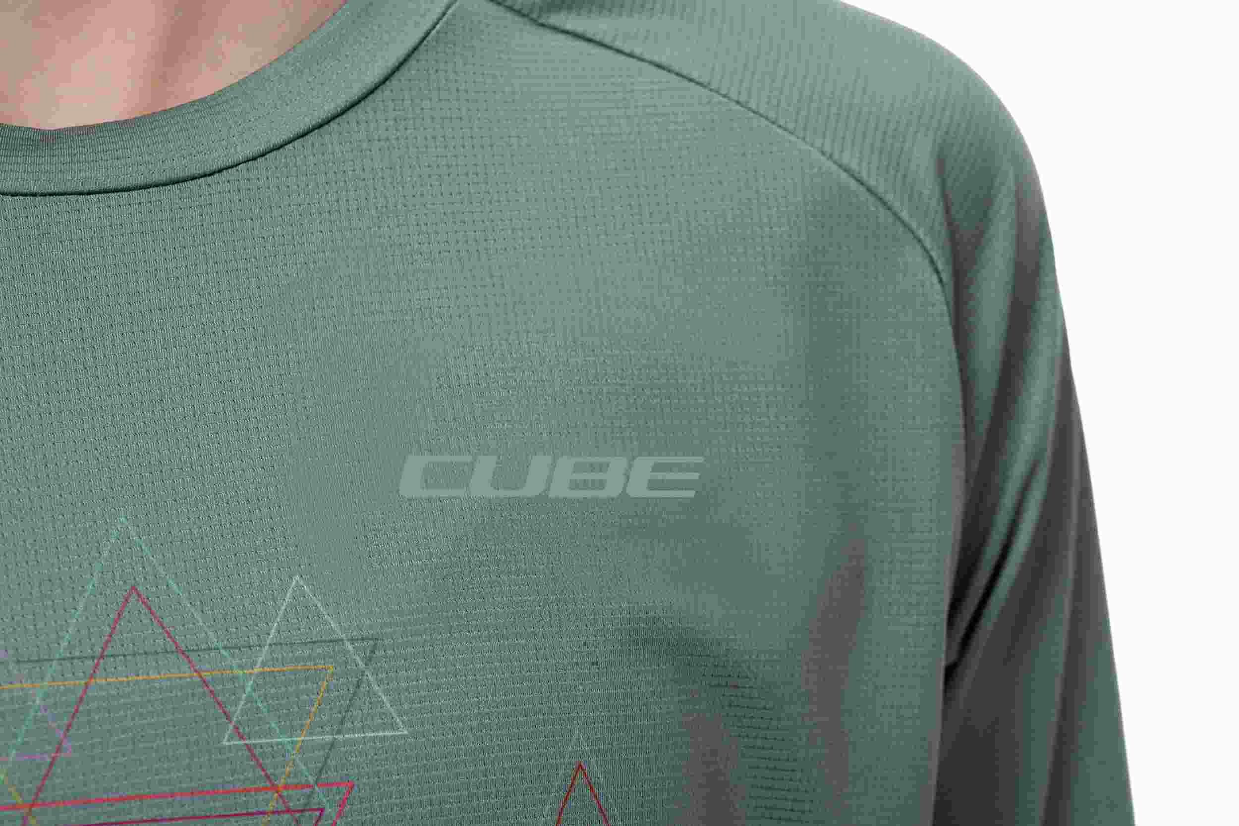Cube ATX Damen Fahrrad Trikot lang grün 2026