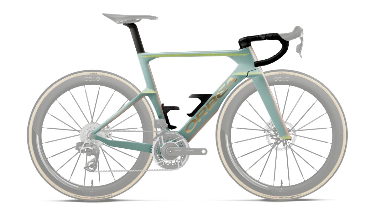Orbea Orca Aero OMX Carbon Rennrad Rahmenset frozen concrete/aurora blaze 2027