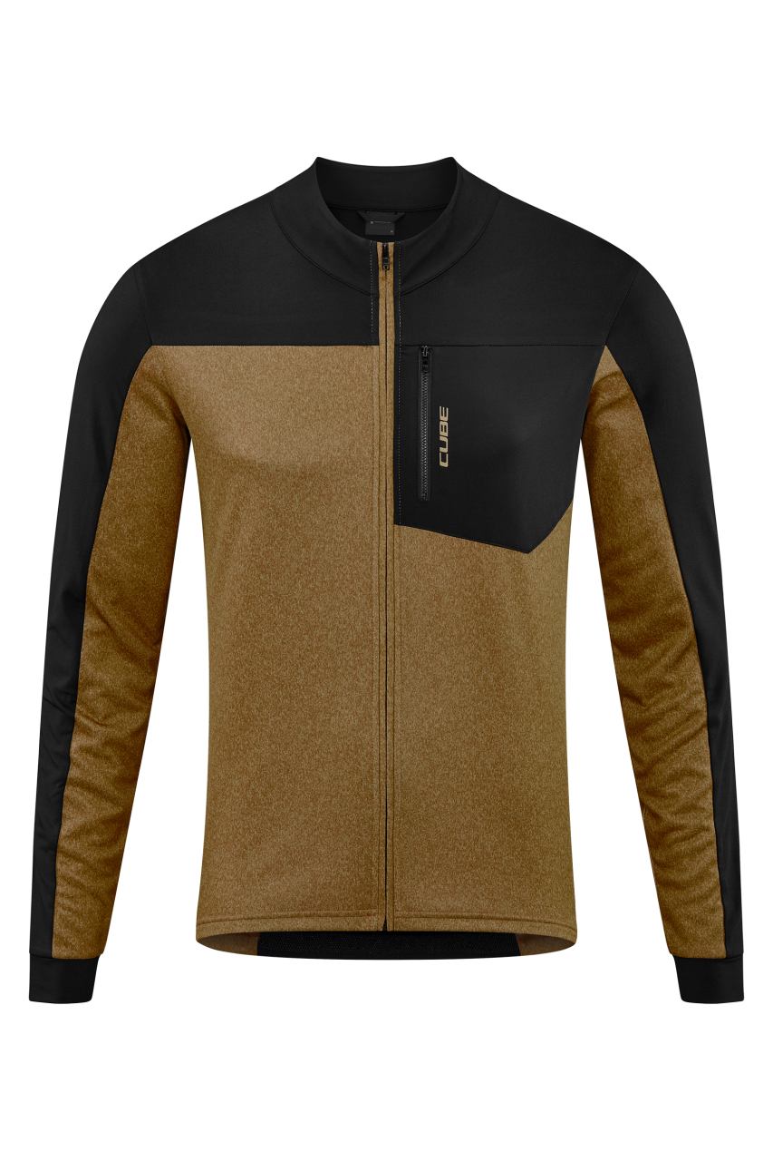 Cube ATX Cmpt Full Zip Fahrrad Trikot lang braun/schwarz 2027