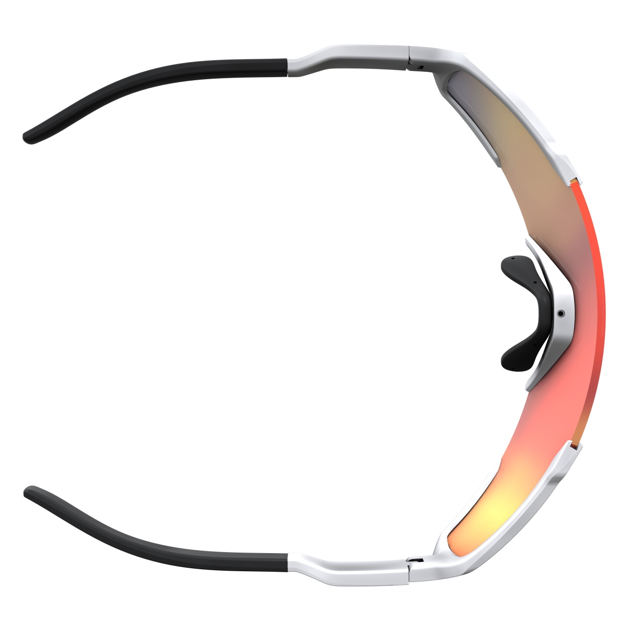 Scott Shield Compact Wechselscheiben Fahrrad Brille matt weiß/rot chrome