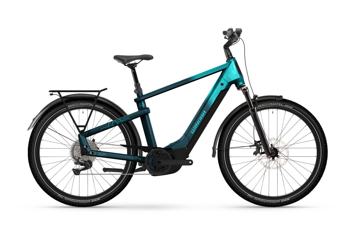 Winora Yakun X12 High 27.5'' E-Bike Trekking Pedelec petrol blau/türkis 2026