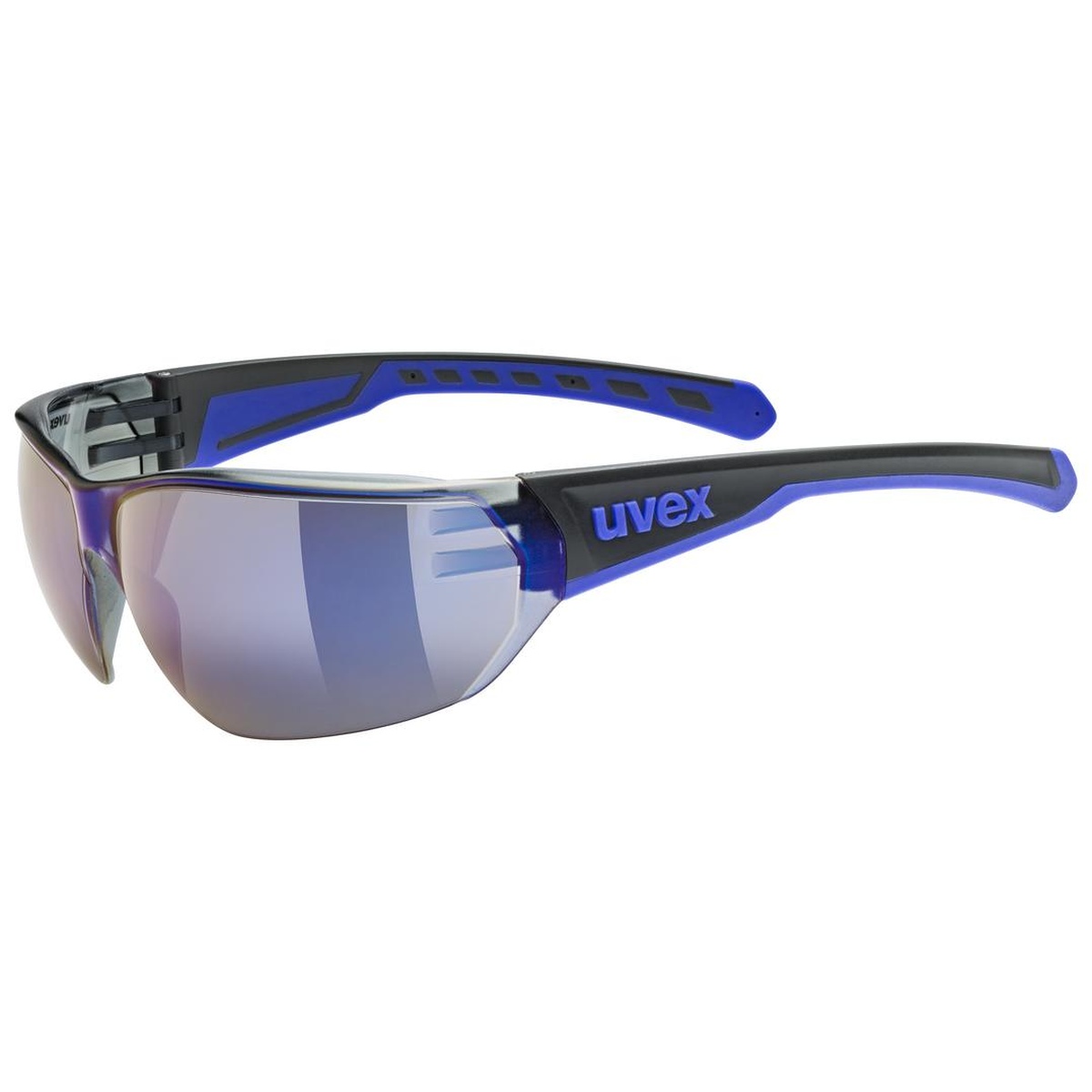 Uvex Equate Fahrrad / Sport Brille schwarz/blau/mirror blau